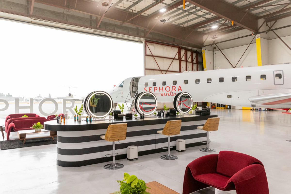 Sephora branded influencer experience with immersive designed environment