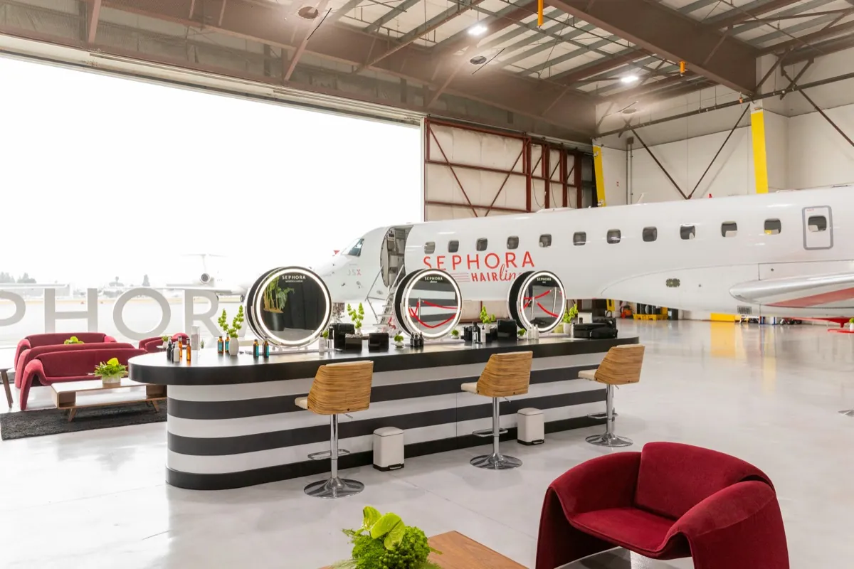 Sephora branded influencer experience with immersive designed environment
