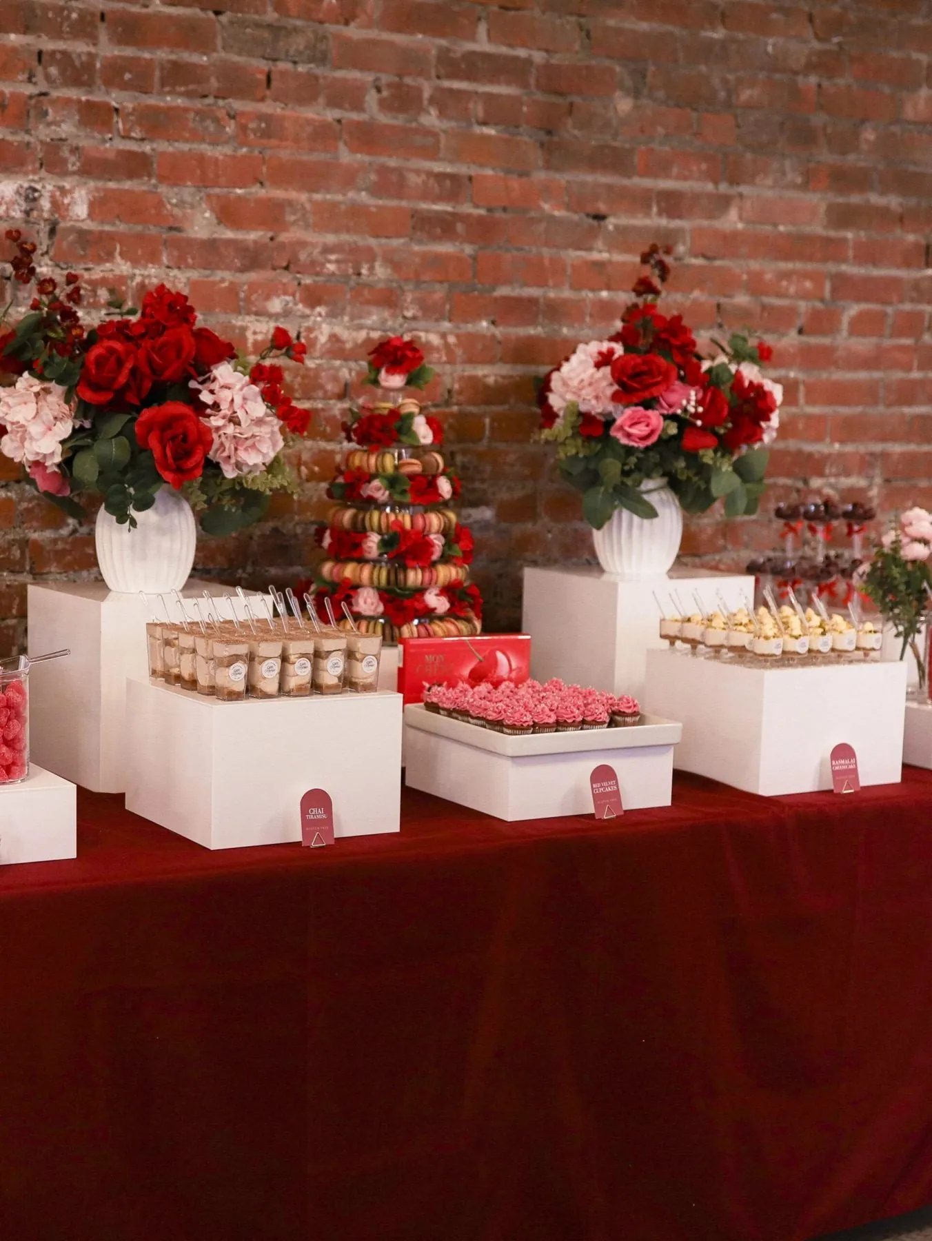 Designed dessert table at Ma Cherie bridal shower Calgary by KINN Studios