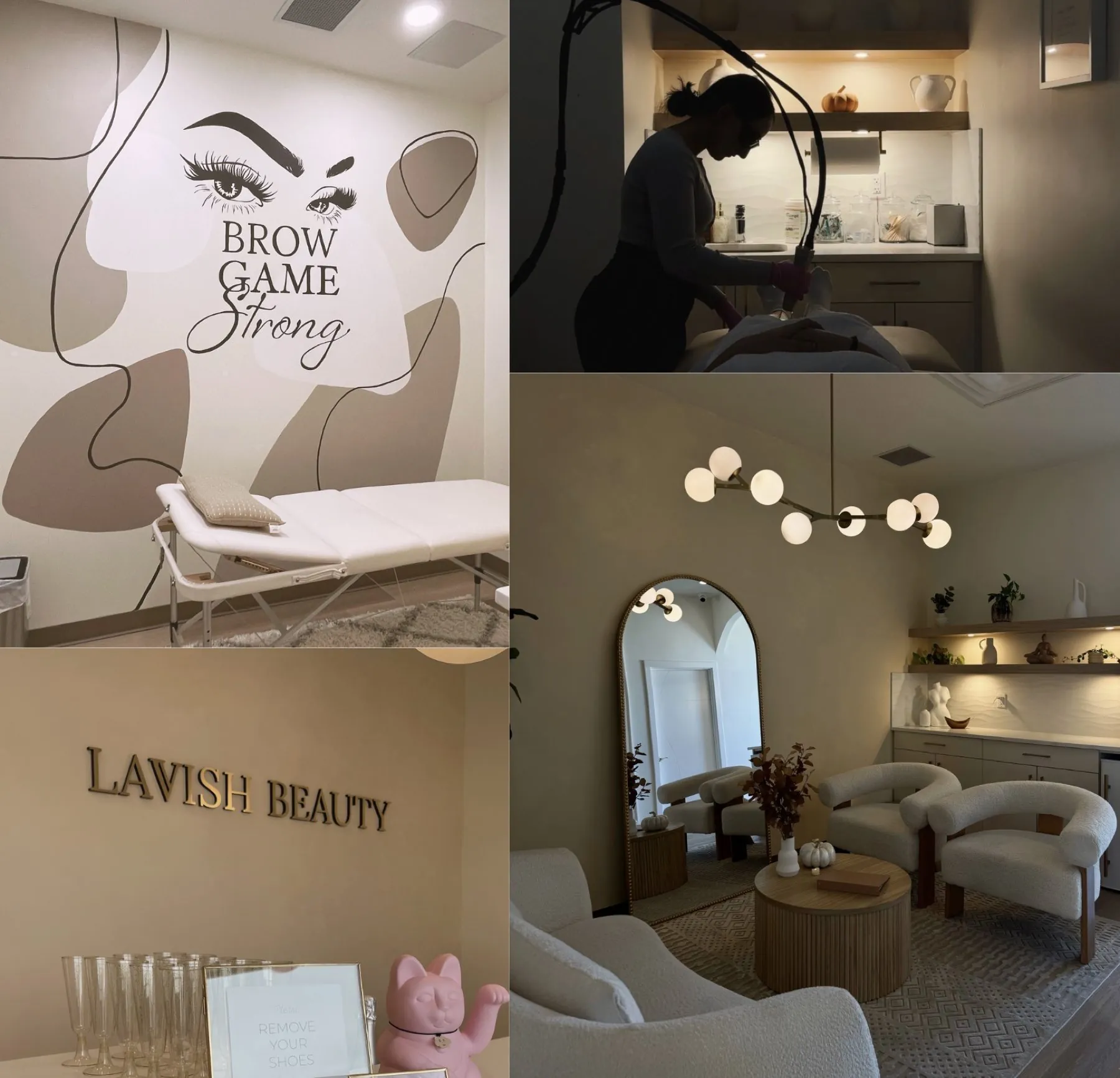 Lavish Beauty Lounge interior experience design Calgary by KINN Studios