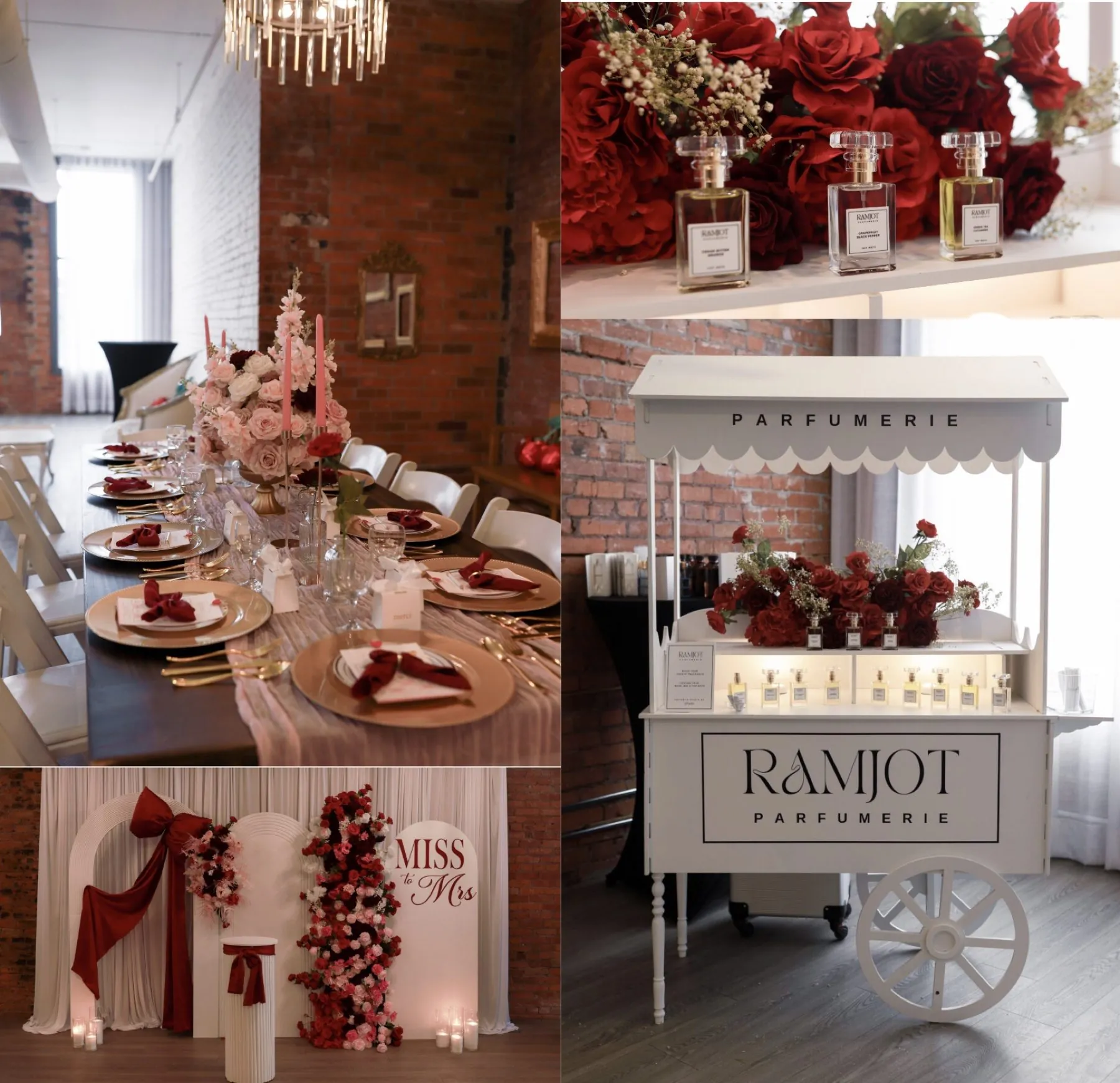 Ma Ch&eacute;rie bridal shower at Venue 308, private event design by KINN Studios Calgary